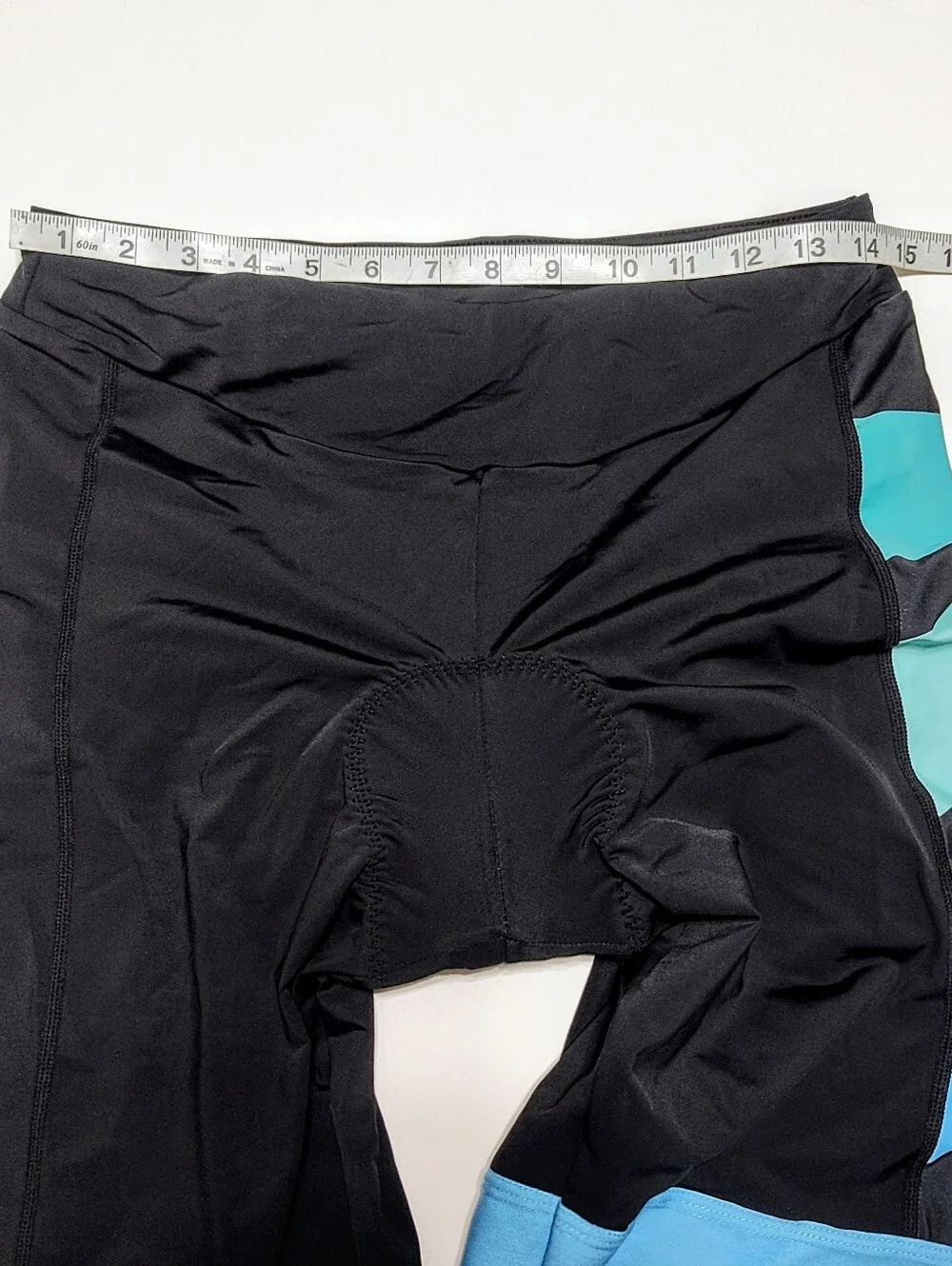 BEROY Women's 2XL Padded Black Cycling Shorts Blue Colorblock New With Tags